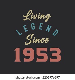Living Legend since 1953, Born in 1953 vintage design vector