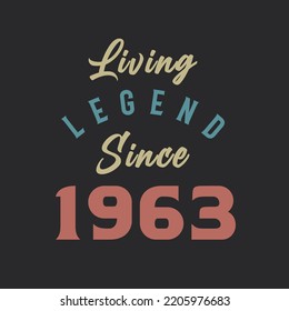 Living Legend desde 1963, nacido en 1963 vintage design vector