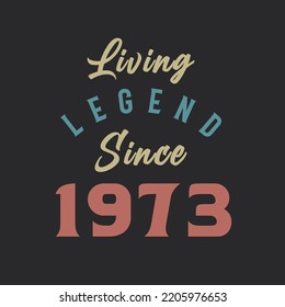 Living Legend since 1973, Born in 1973 vintage design vector