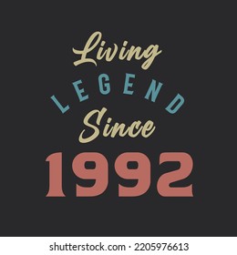 Living Legend since 1992, Born in 1992 vintage design vector