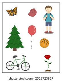 Living and non living worksheet for kindergarten, identifying living and non living things activity for kids 