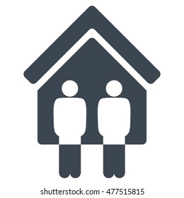 Living Persons icon. Vector style is flat iconic symbol, smooth blue color, white background.