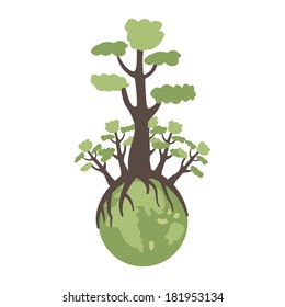living planet with tree
