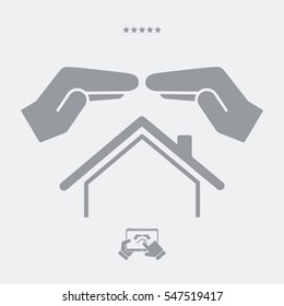 Living protection - Vector icon for computer website or application