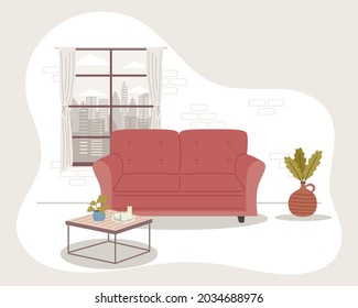 living room of comfy house