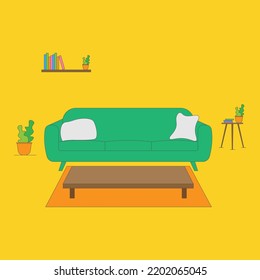 living room with couch and carpet