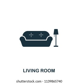 Living Room creative icon. Simple element illustration. Living Room concept symbol design from real estate collection. Can be used for web, mobile and print. web design, apps, software, print
