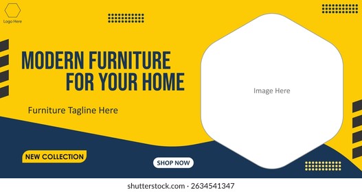 Living room decoration furniture web banner template.
