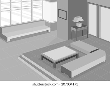 Living room design scene,Interior background