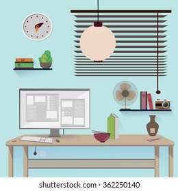Living room desktop illustration