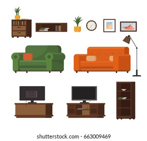 Living room furniture and accessories set