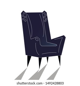 Living room furniture design concept with modern home interior elements isolated vector illustration. Pattern is good for craft paper design.colorful chair