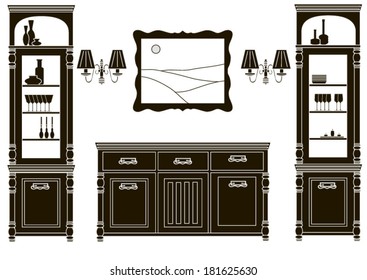 living room furniture icons 