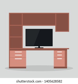 Living room furniture with a TV