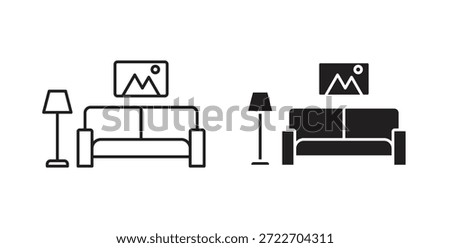Living room icon isolated vector Illustration. Vector pictogram for web and app
