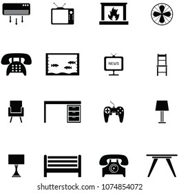 living room icon set