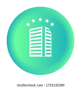 Living room icon in vector. Five stars. Elite hotel. Tourism.