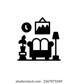 Living Room icon in vector. Illustration