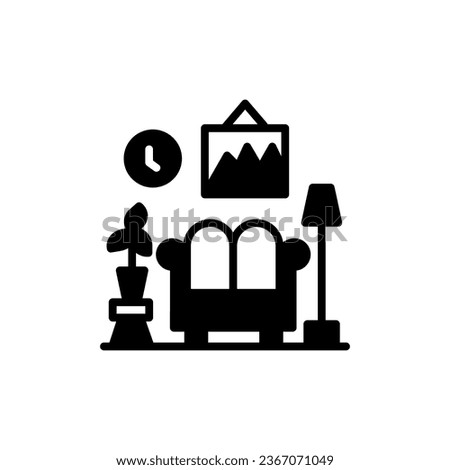 Living Room icon in vector. Illustration