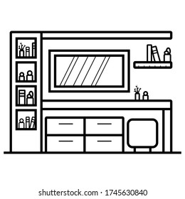 living room icon vector. living room insect icon vector symbol