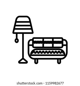 Living room icon vector isolated on white background, Living room transparent sign