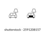 Living Room icons set vector stock illustration