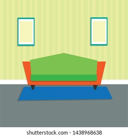 living room interior background .vector