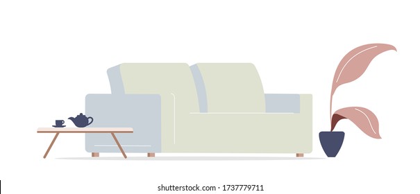 Ilustración vectorial de la sala de estar