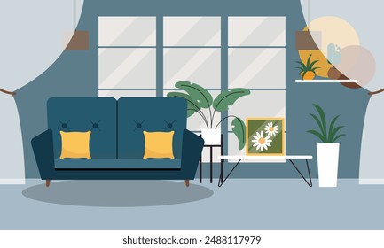 Vector de logotipo interior de sala de estar