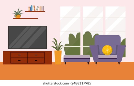 Vector de logotipo interior de sala de estar