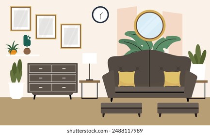 Living room interior logo vector