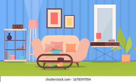 Workspace Computer Laptop Lamp Coffee Cartoon Stock Vector (Royalty ...