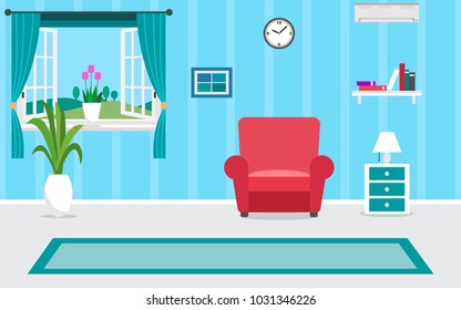 Living Room Interior Vector Design