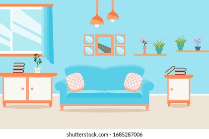 Diseño vectorial de la sala de estar