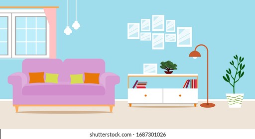 Innenausstattung der Wohnzimmer Vektorillustration