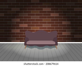Living room interior - Vector format