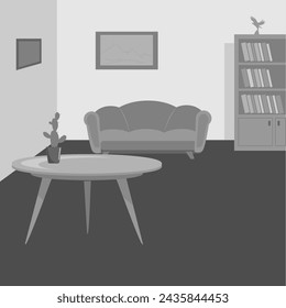 living room interior. Vector illustration