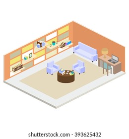Living room isometric vector