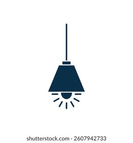 living room lamp, hanging lamp icon vector template