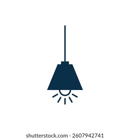 living room lamp, hanging lamp icon vector template
