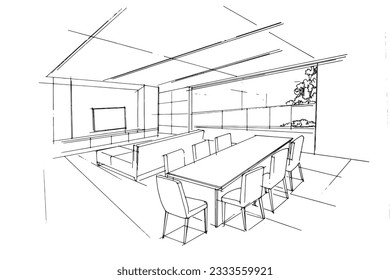 dibujo en la sala de estar, dibujo en línea con arquitectura interior, ensamblaje de gráficos, trabajo en arquitectura y diseño interior, entre otras cosas... diseño interior o interior de la casa