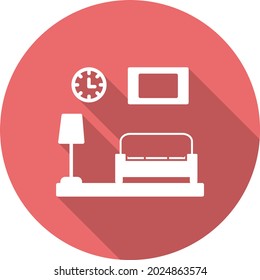 Living Room Linear Vector Icon Design