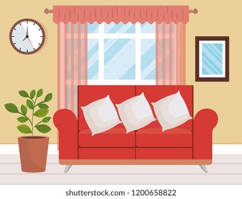 living room place with sofa