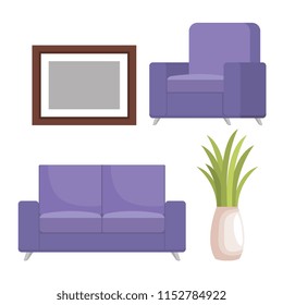 living room scene icons