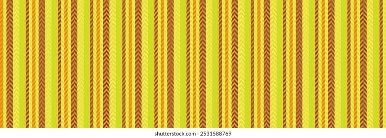Living room textile pattern vertical, flowing seamless stripe lines. New year texture vector background fabric in lime and yellow colors palette.