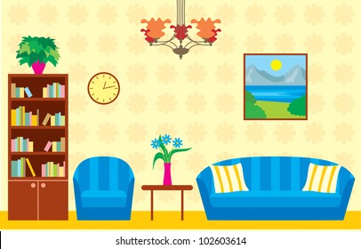 Living room. vector