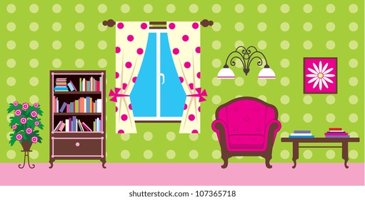 Living room. vector
