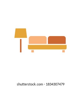 living room vector icon design template