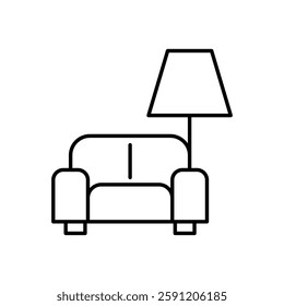 Living Room vector icon design use realestate illustration
