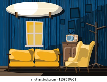 living room vector illustration